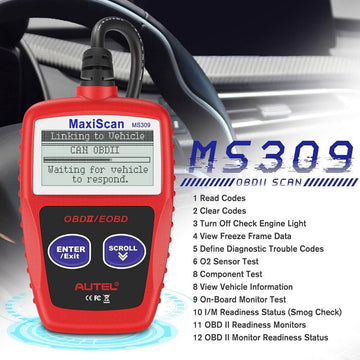 Autel MaxiScan MS309 OBD2 Fault Code Reader Scanner, Read/Clear Codes, View Freeze Frame Data, OBDII Auto Diagnostic Tool - (Container Product Without Box) - Imported from UK